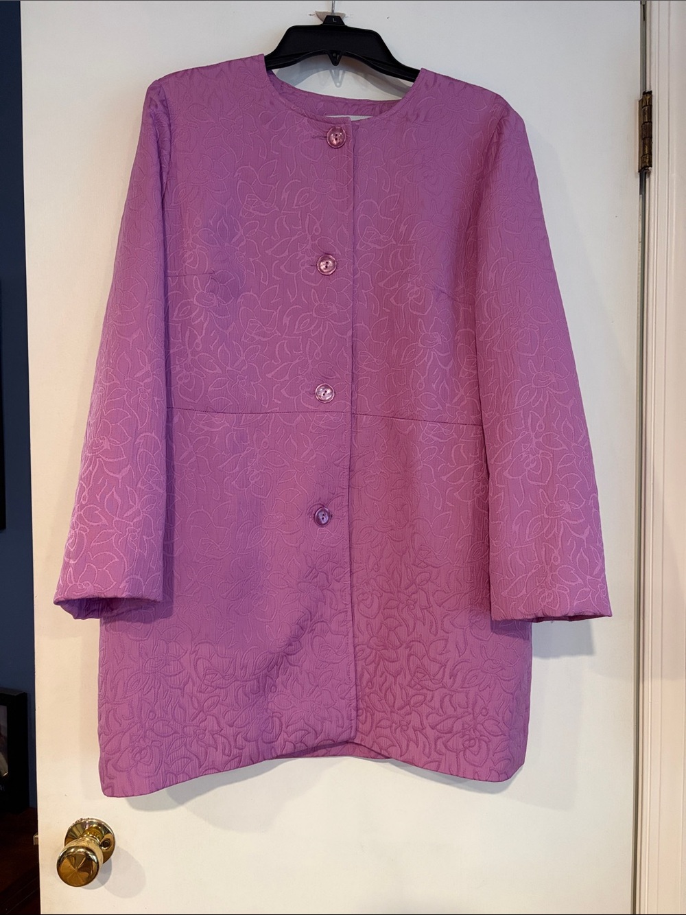 Sag Harbor Lavender Textured Pea Coat